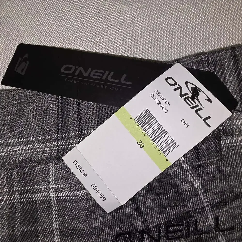 O'Neill Men's Gray Plaid Casual Shorts size 30 NWT - Picture 8 of 8